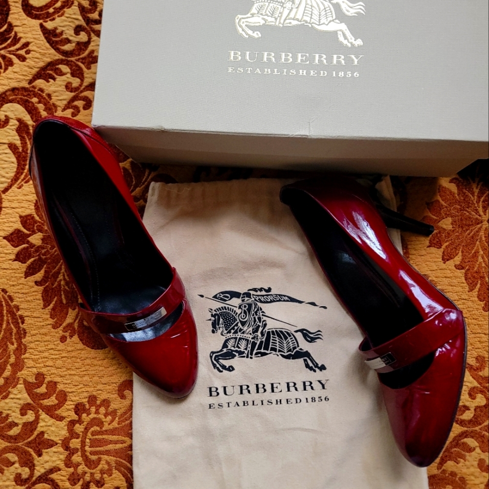 Burberry Women's Red Patent Leather Heels